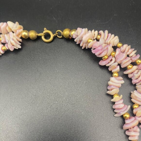 Vintage Lot of 3 Boho Natural Necklaces Shell Wood Seed Coconut Leaf Pendant - Picture 7 of 15